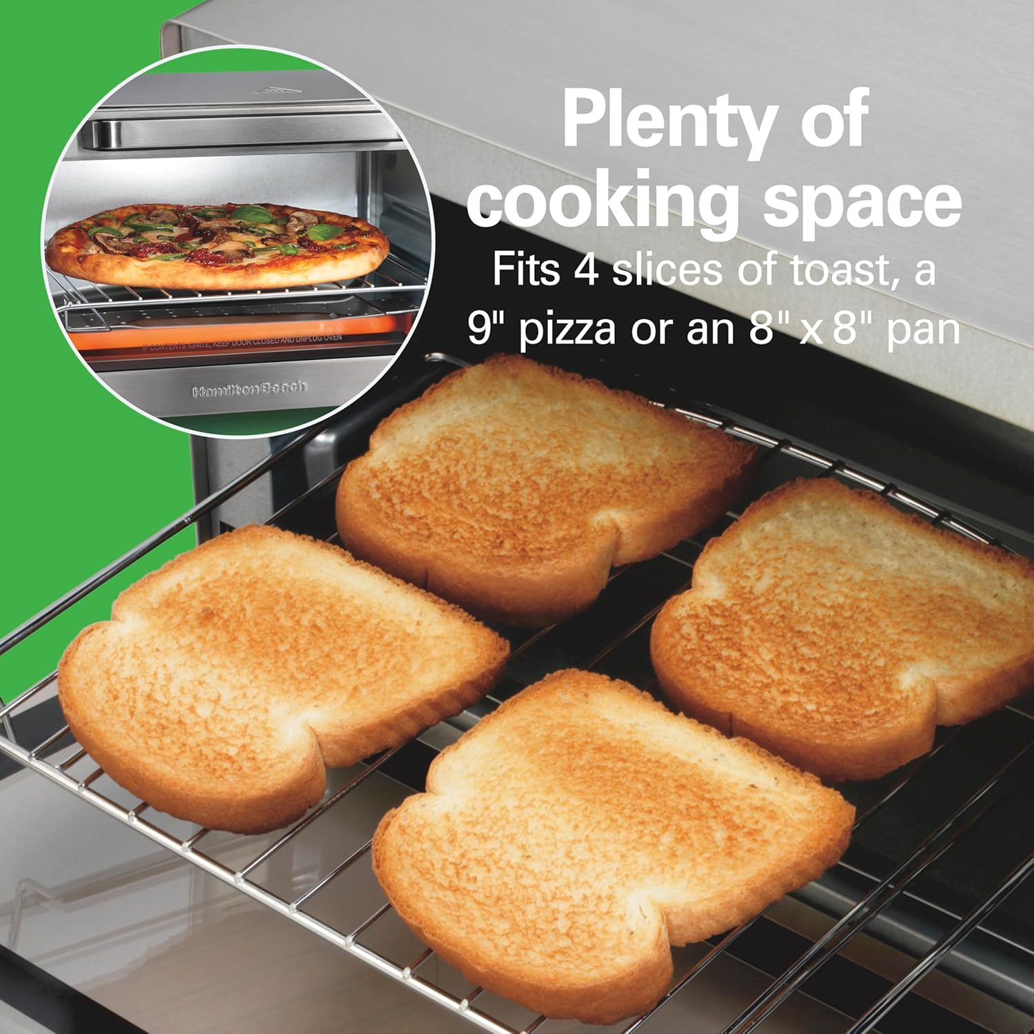 Detalle 2 de Hamilton Beach 4-Slice Air Fryer Oven