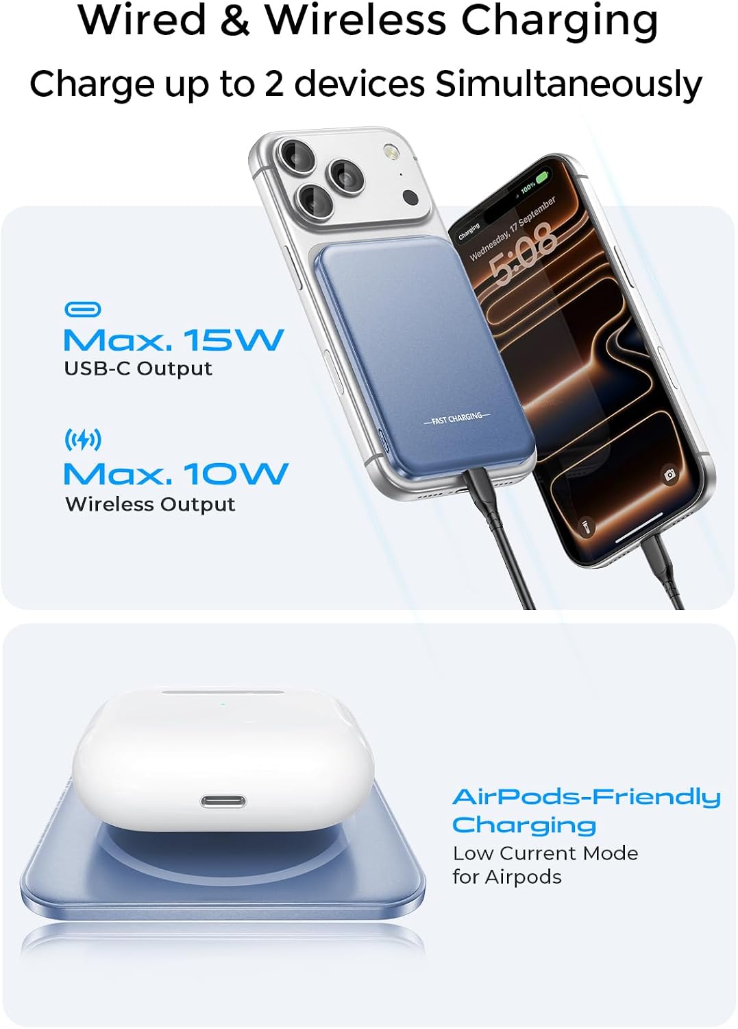 Detalle de Aobbow Magnetic Power Bank 5000mAh