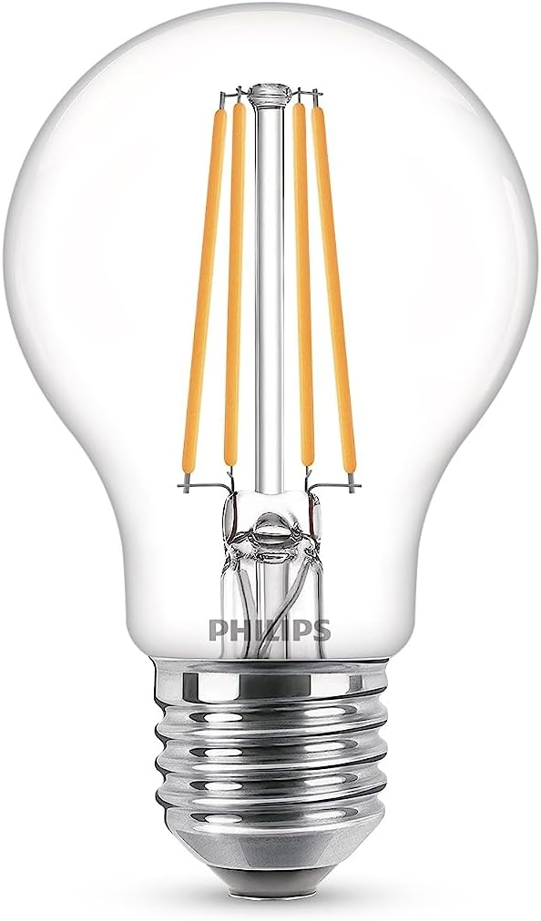 Thumbnail 1 de Philips LED Classic A60 E27 Edison Screw Light Bulb Set of 2 (7W = 60W, Warm White 2700K) – Non-Dimmable