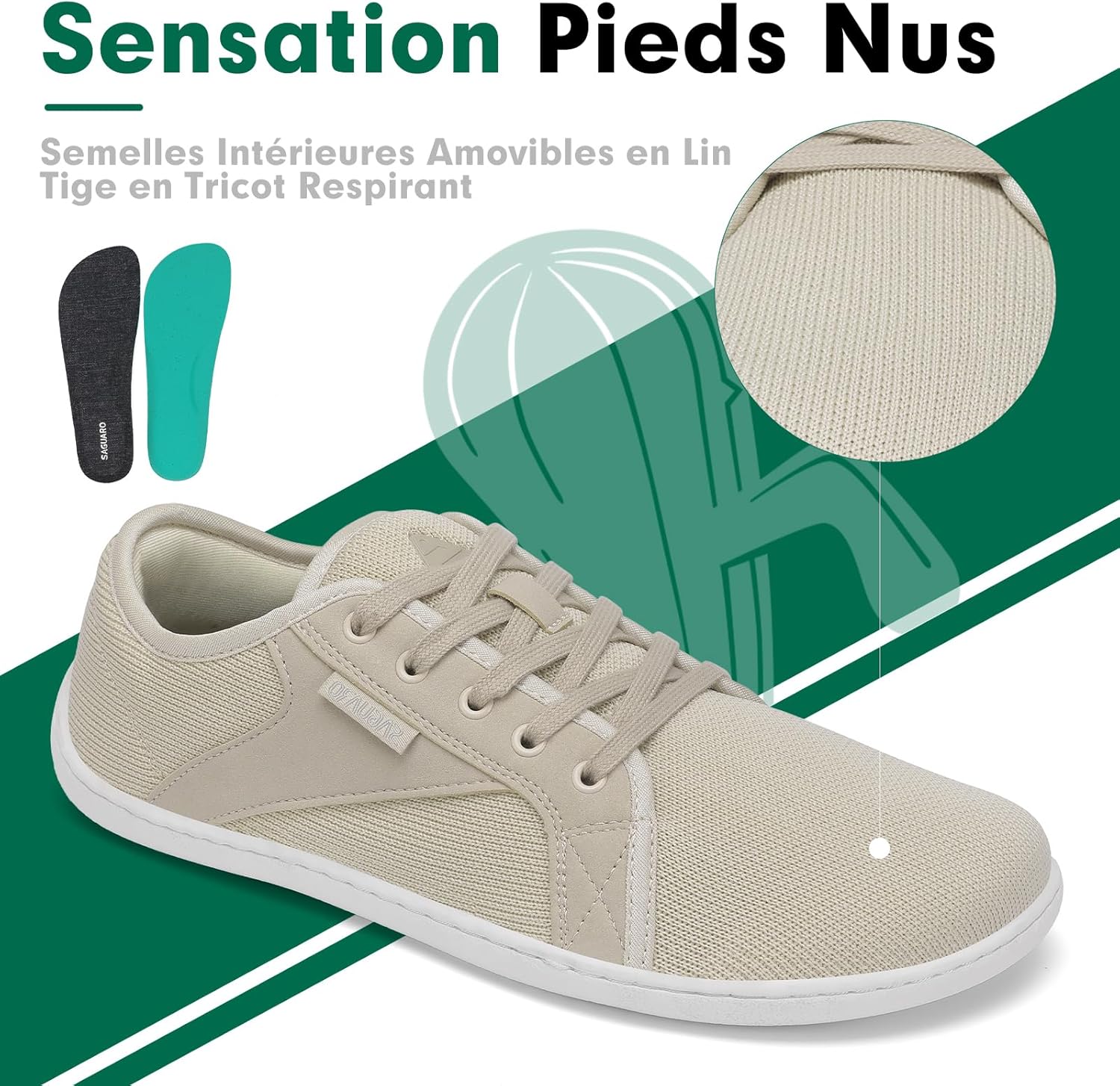 Thumbnail 4 de SAGUARO Unisexe Knit Chaussures Pieds Nus, Luck I – Tailles 36-48
