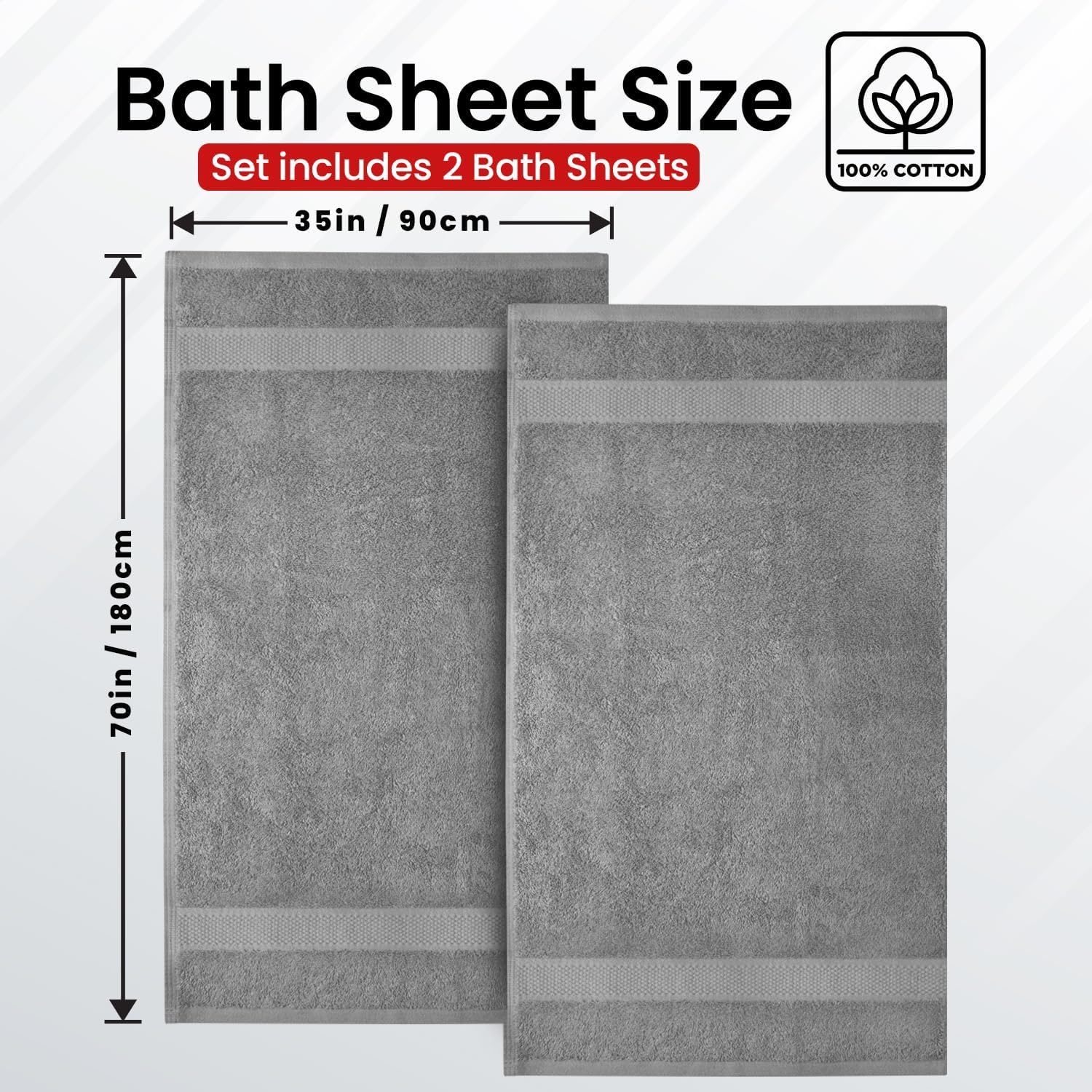 Thumbnail 2 de Infinitee Xclusives Bath Sheets 90x180cm