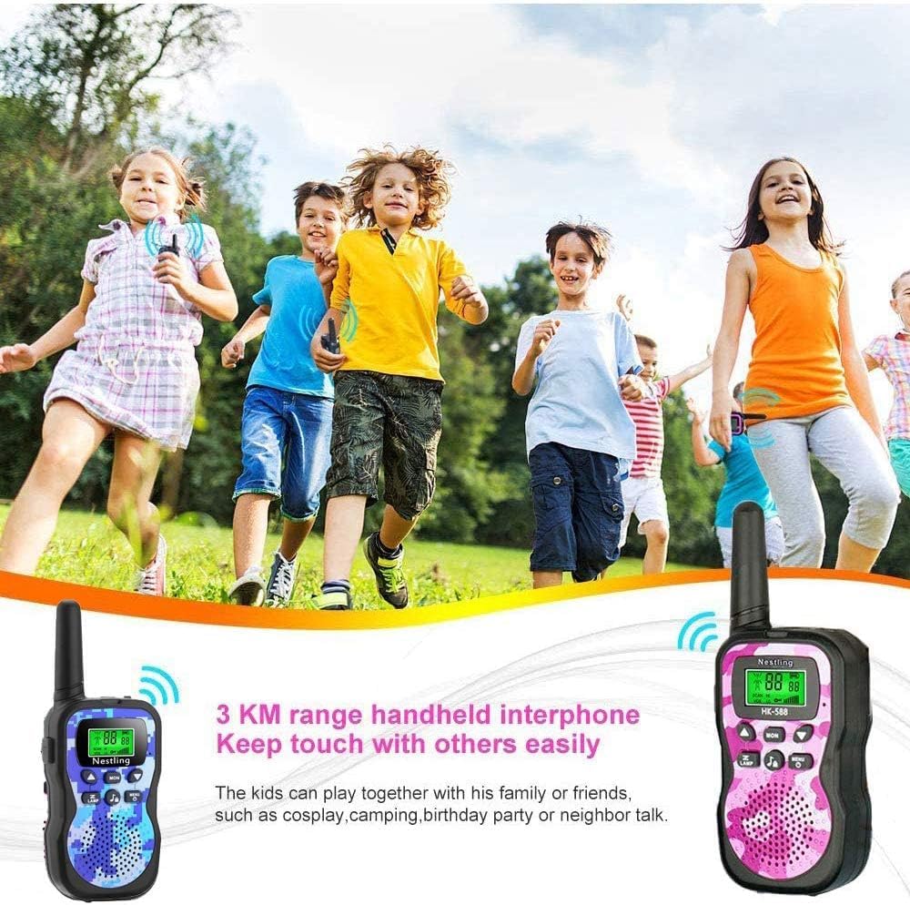 Detalle 2 de Nestling HK-588 walkietalkies voor kinderen, 3-delig met 8 kanalen