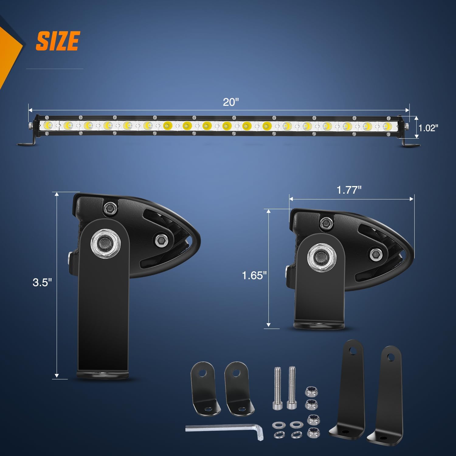Thumbnail 1 de Nilight 20 Inch LED Light Bar 54W for Offroad 🚙