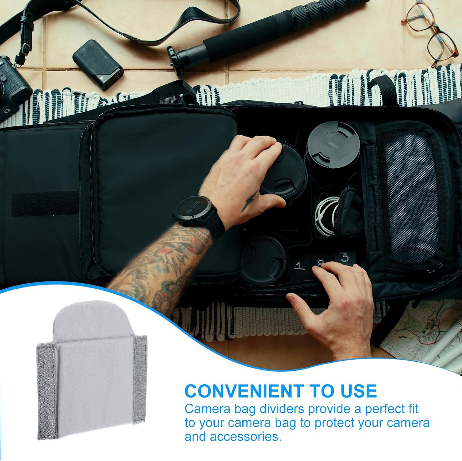 Thumbnail 3 de PATIKIL Camera Bag Divider 4Pcs