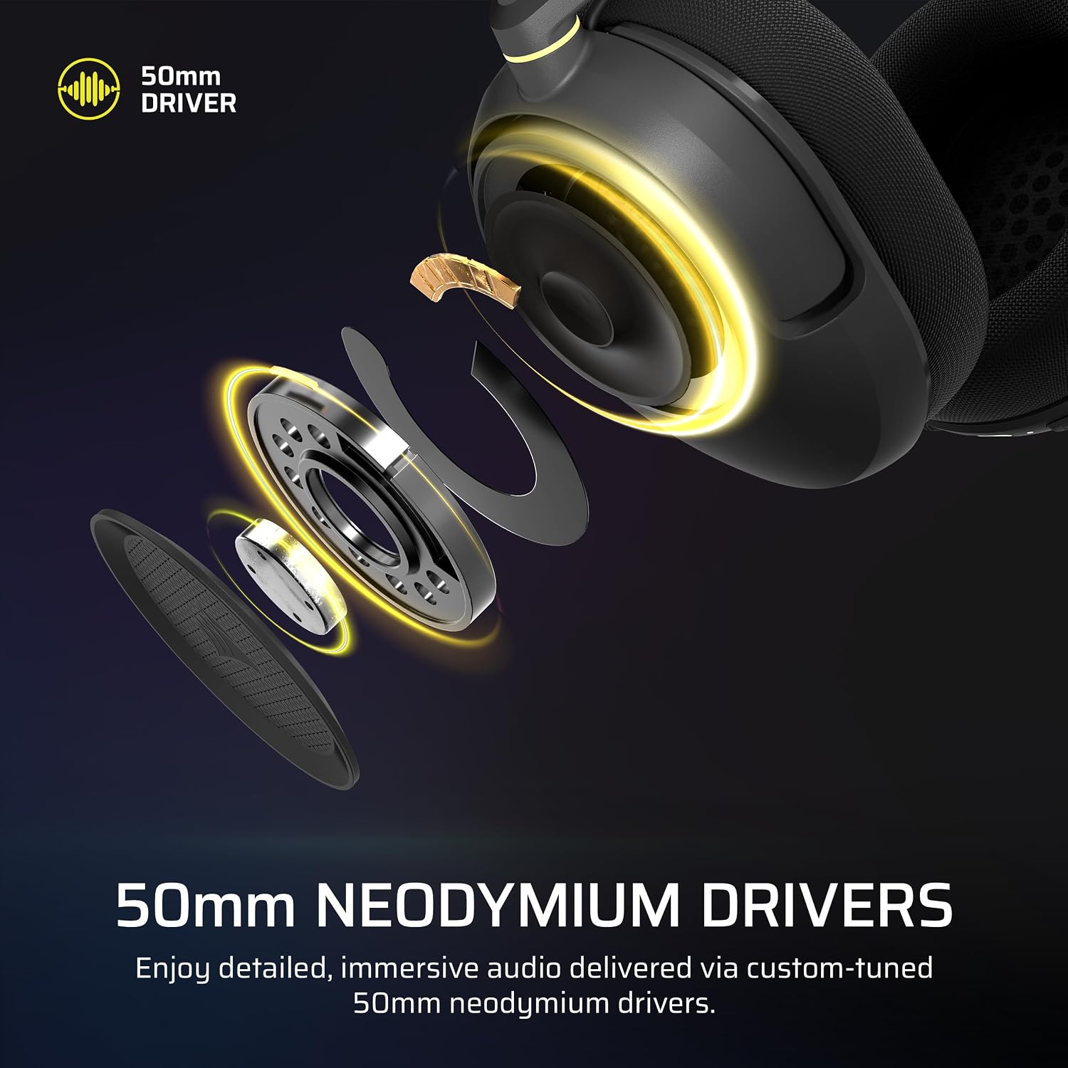 Detalle 2 de CORSAIR HS35 v3 Wireless Gaming Headset, CA-9011401-WW, 2.4GHz & Bluetooth