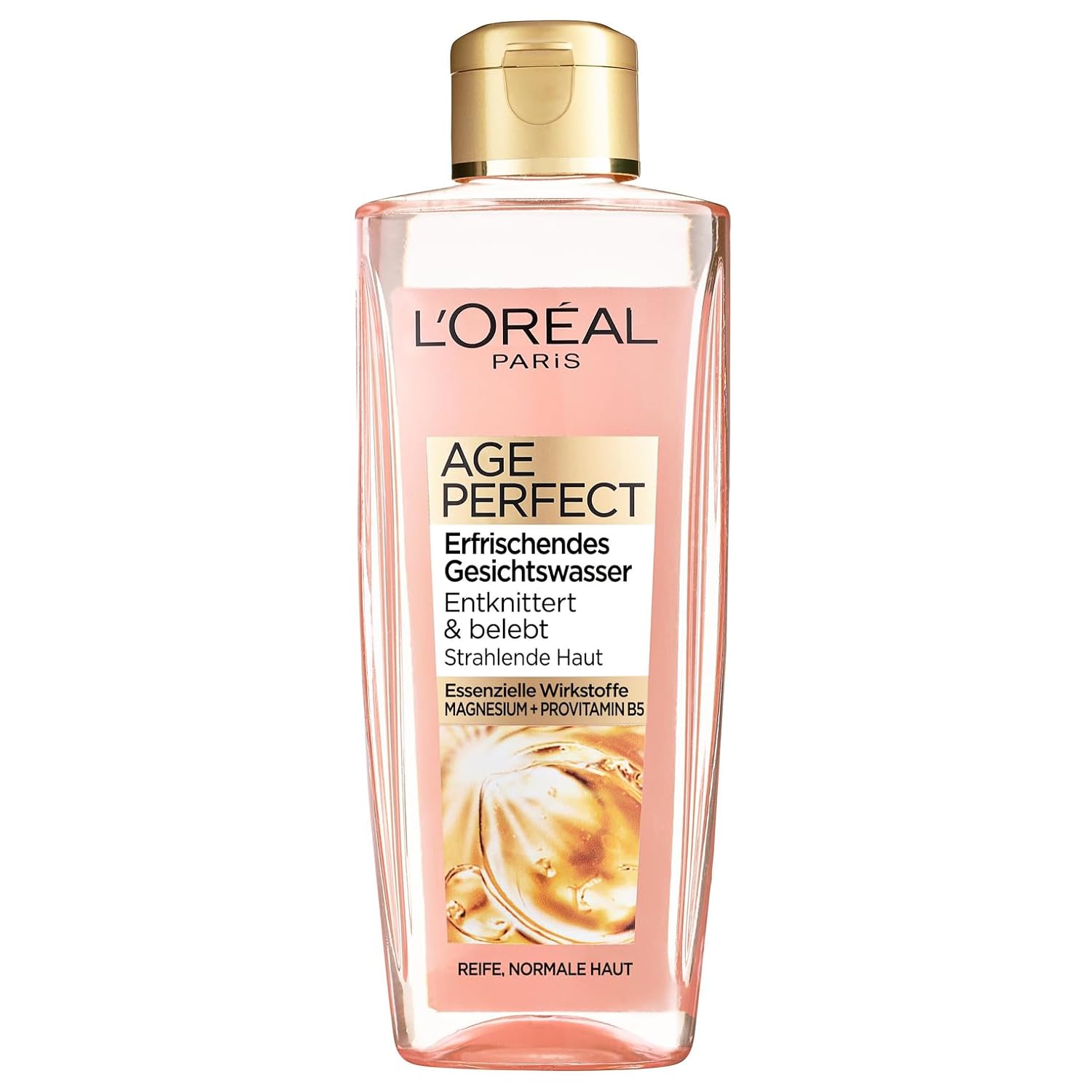 Detalle 1 de L’Oréal Paris Age Perfect Erfrischendes Gesichtswasser (200 ml) für reife Haut ab 50, Packung mit 2