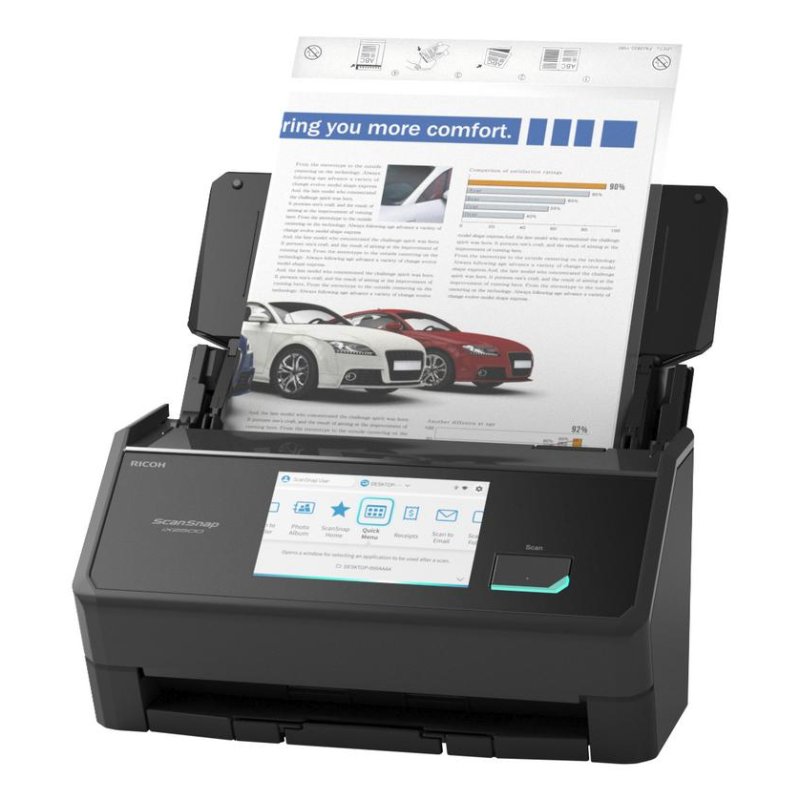 Detalle de Escáner Ricoh ScanSnap iX2500: rendimiento y conectividad para la oficina moderna