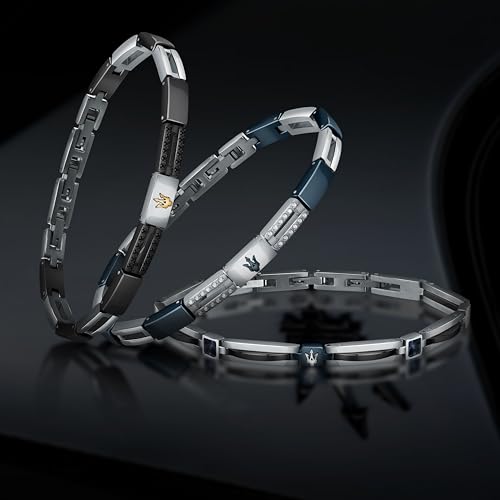 Thumbnail 5 de Maserati Bracelet Jewels Homme en Acier IP bleu — Pierres précieuses et céramique (24 cm)