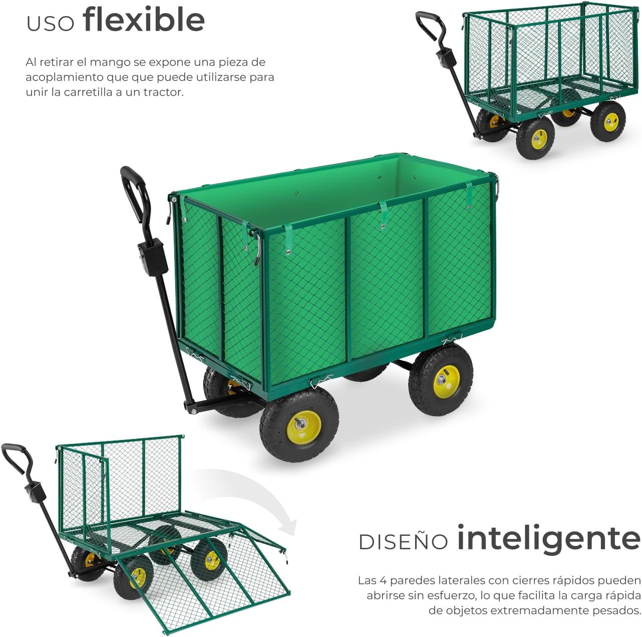 Detalle de TecTake® Carro de Mano Plegable XXL 108 cm