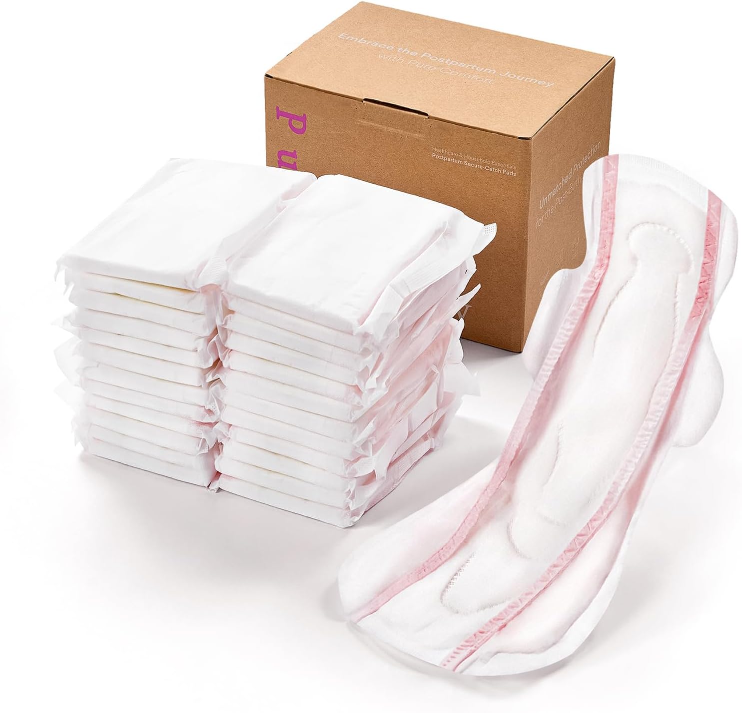 PurComfy 24 Count Postpartum Pads — Large absorbency 🩲