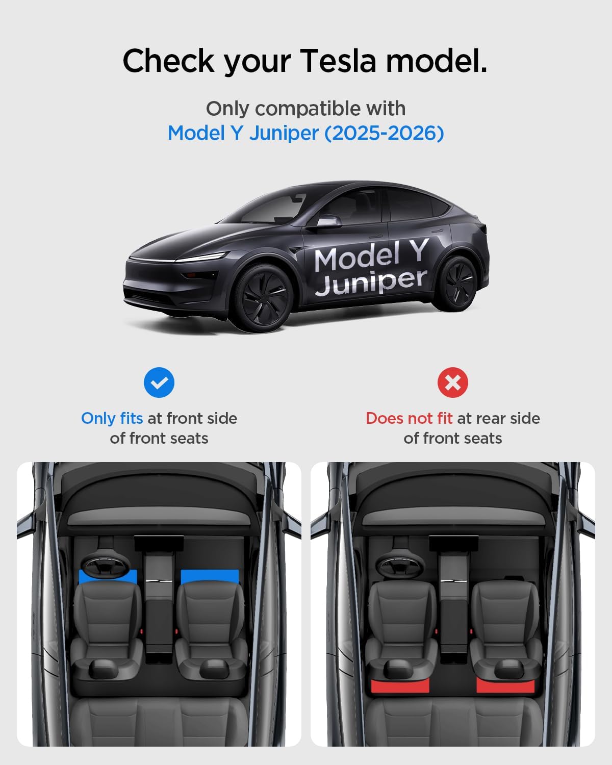Thumbnail 1 de Spigen Tesla Model Y Juniper – Bac de rangement sous siège (Standard/Premium/Performance 2025-2026)