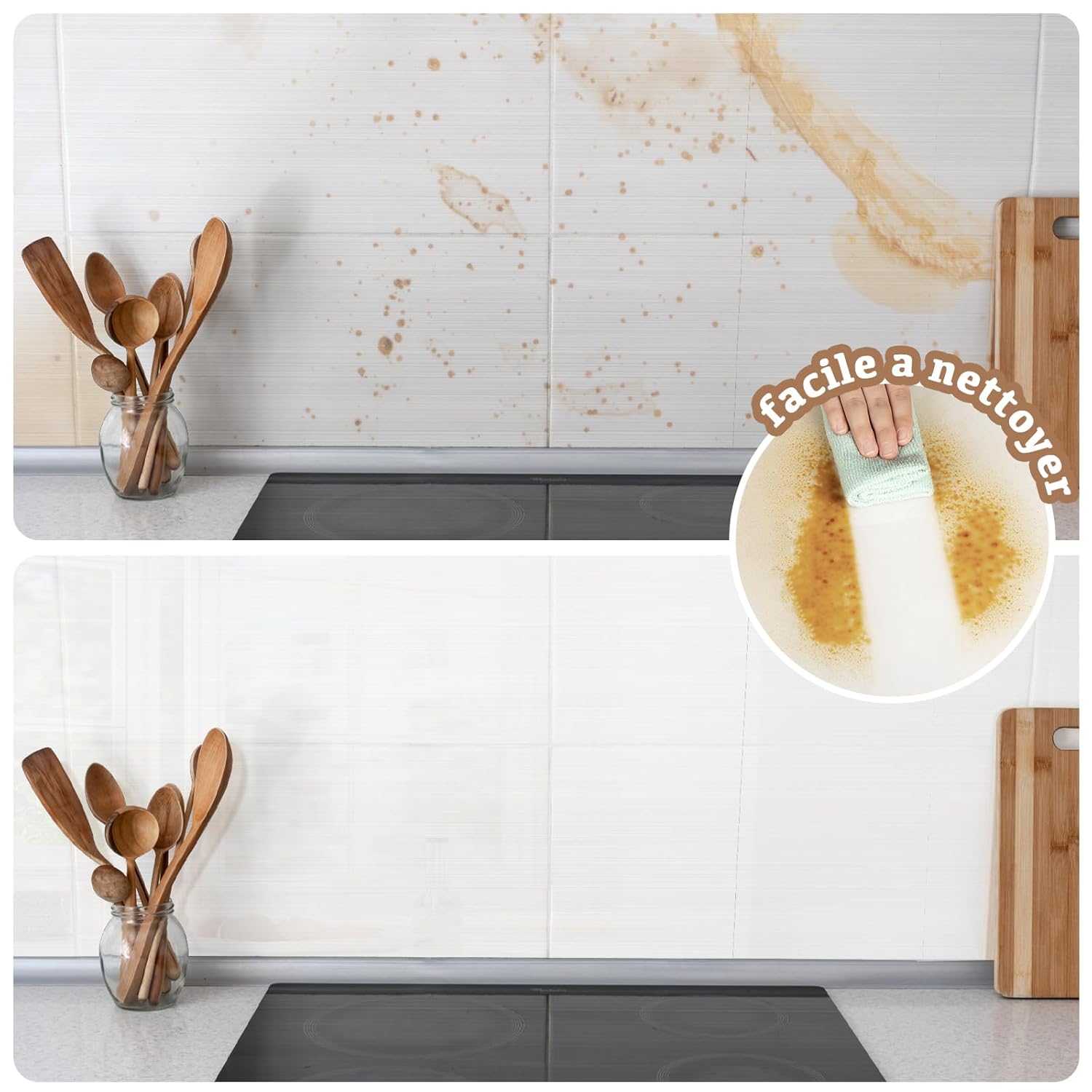 Detalle 2 de Hode Film Adhésif Transparent pour Meuble et Murs 60x600 cm – Protection discrète et durable