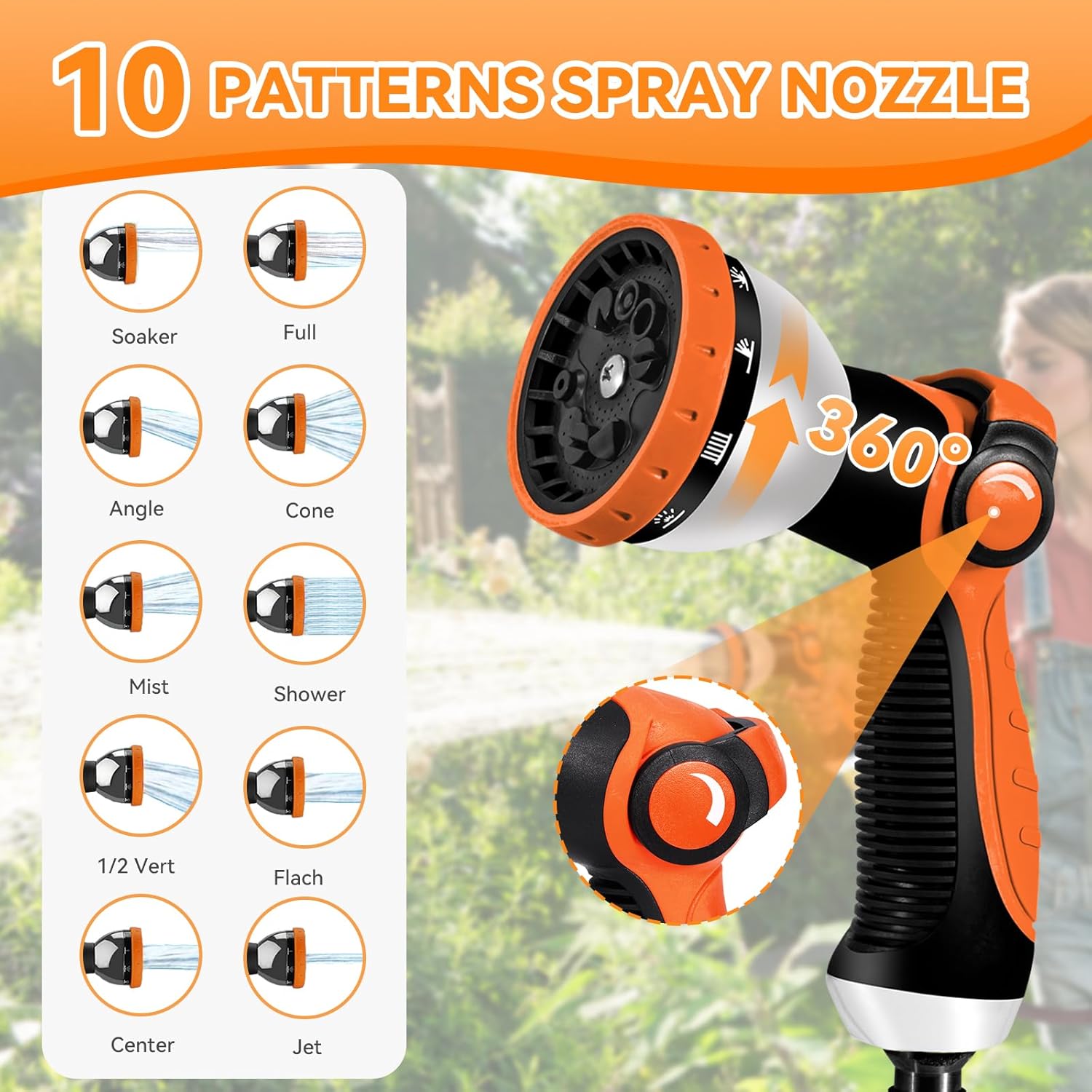 Thumbnail 2 de Yofidra 50FT Expandable Hose Pipe with 10-Function Nozzle and Quick Connectors
