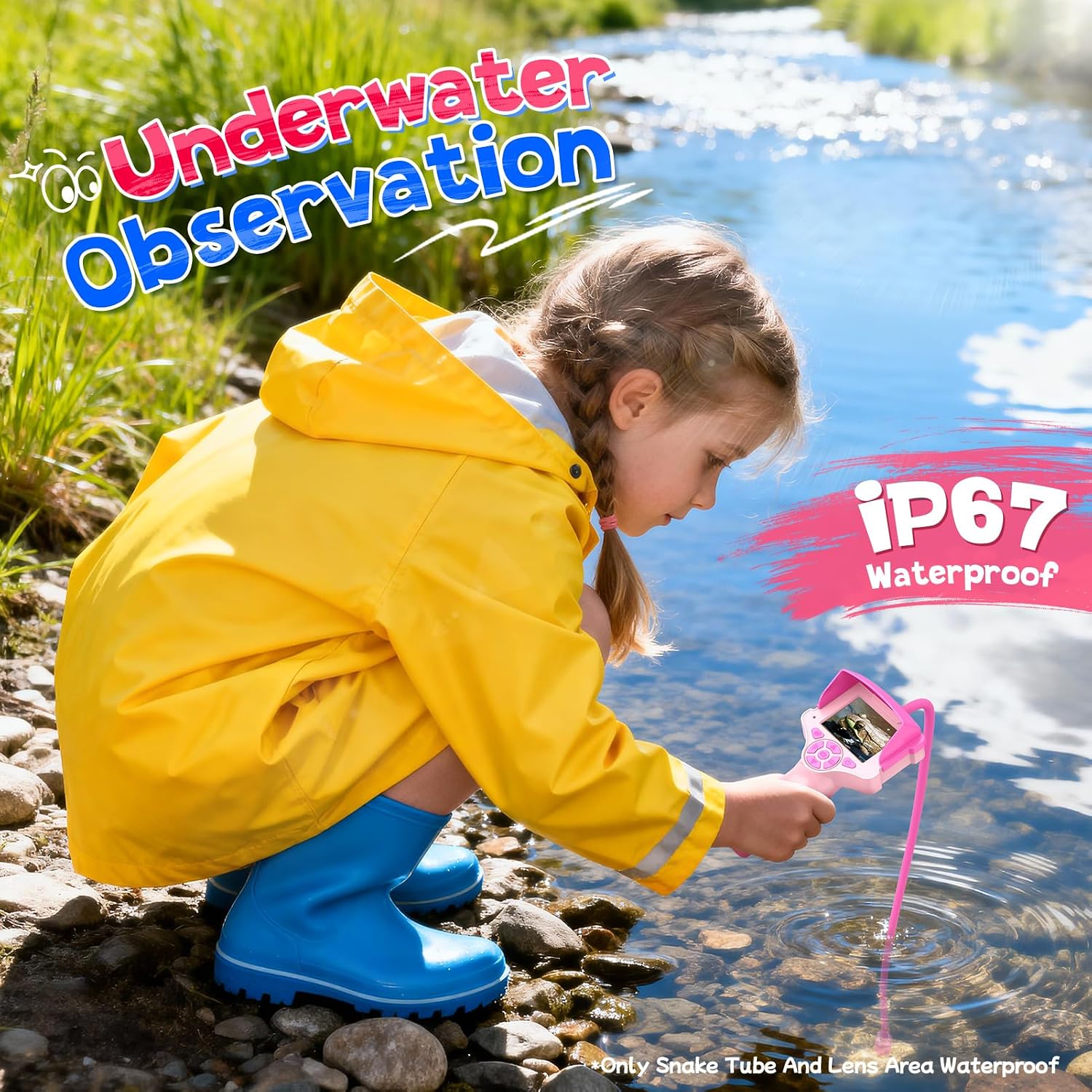 Thumbnail 5 de Outdoor Endoscope Camera for Kids: 2.4" LCD, IP67, 32GB Included – for 3–9 Year Olds