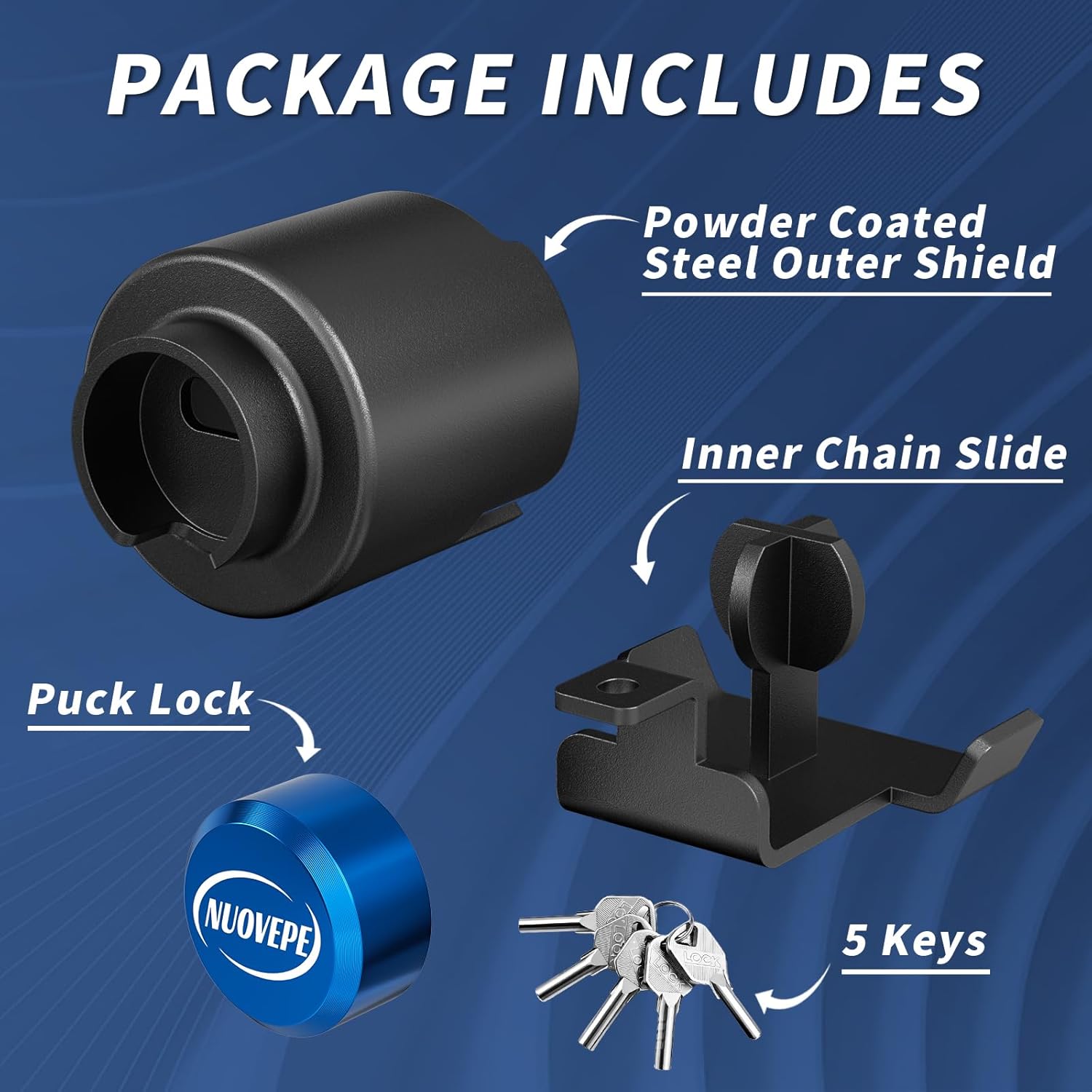 Thumbnail 6 de NUOVEPE 2 5/16 Inch Trailer Lock with Dual-Defense Vault Seal