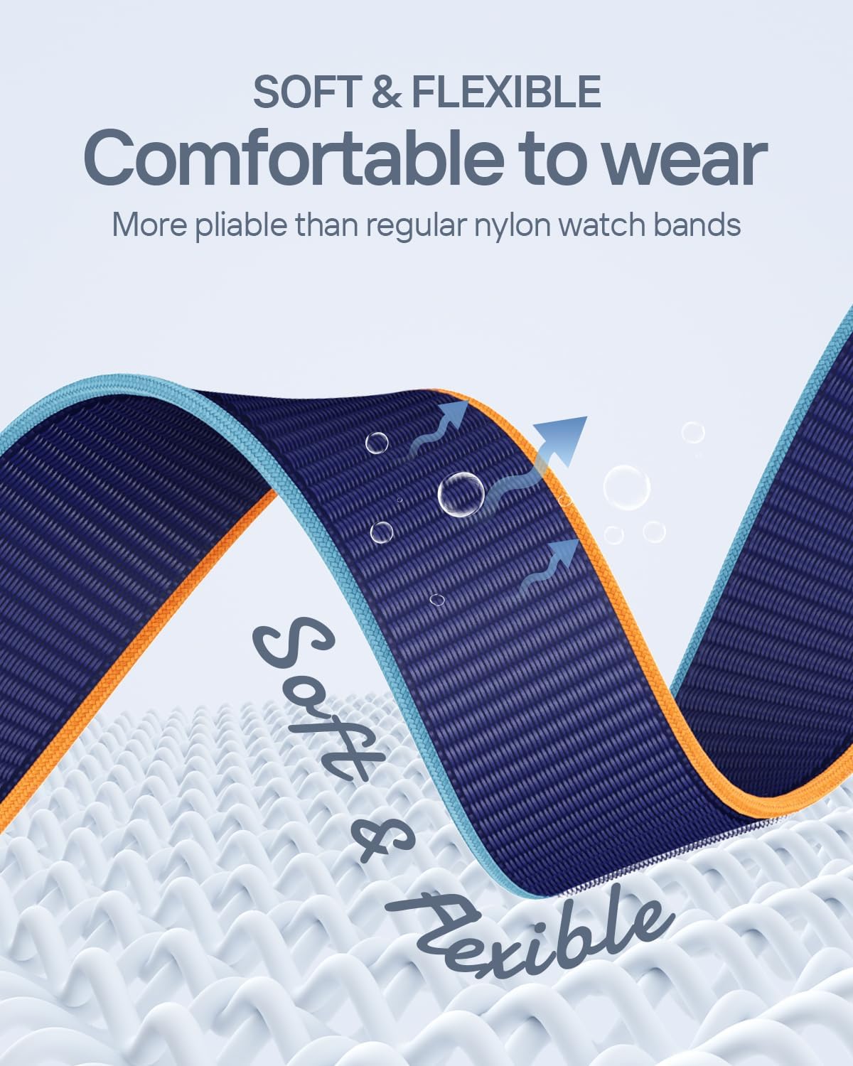 Thumbnail 1 de Yoohoo 2 Pack Nylon Sport Loop for Apple Watch: Soft, breathable comfort for 38–49mm wrists