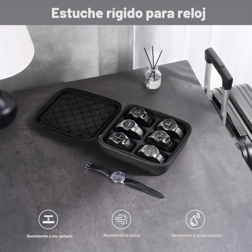 Thumbnail 7 de ProCase Estuche para Relojes de Viaje - Caja rígida con 6 ranuras, protección en EVA y interior de terciopelo