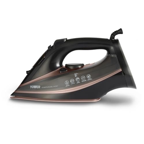 Detalle de Tower T22013 Plancha de vapor 3.100 W rosa oro y negro 🔌