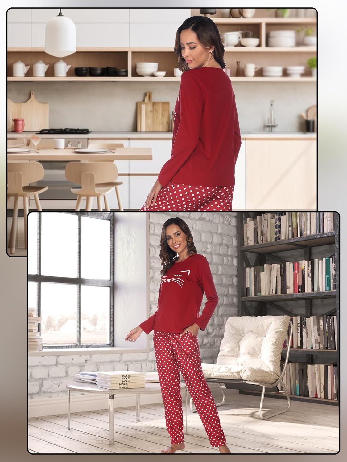 Detalle de Reliwel Pyjama coton femme 2 pièces