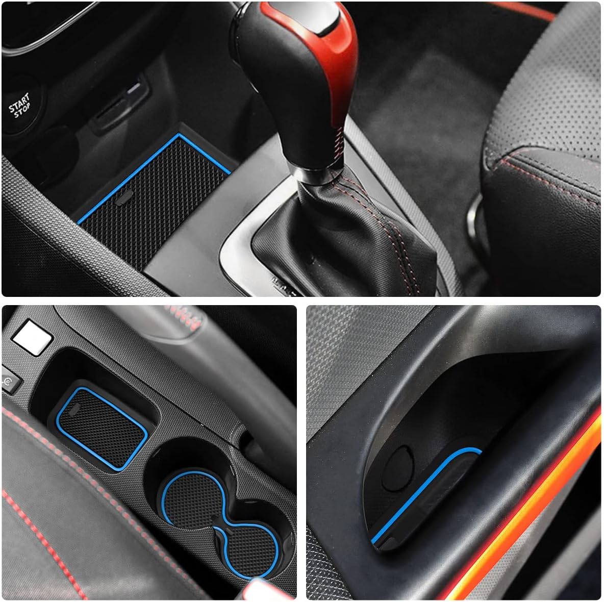 Thumbnail 3 de MARCHFA Anti Dust Car Mats for Clio 4 (2013-2019) – 11 Pieces, Blue Trim