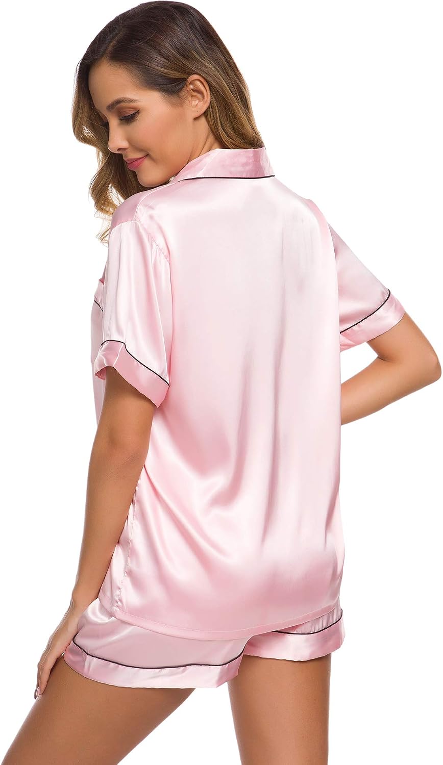 Thumbnail 4 de SWOMOG Silk Satin Pajamas Set XS-3XL