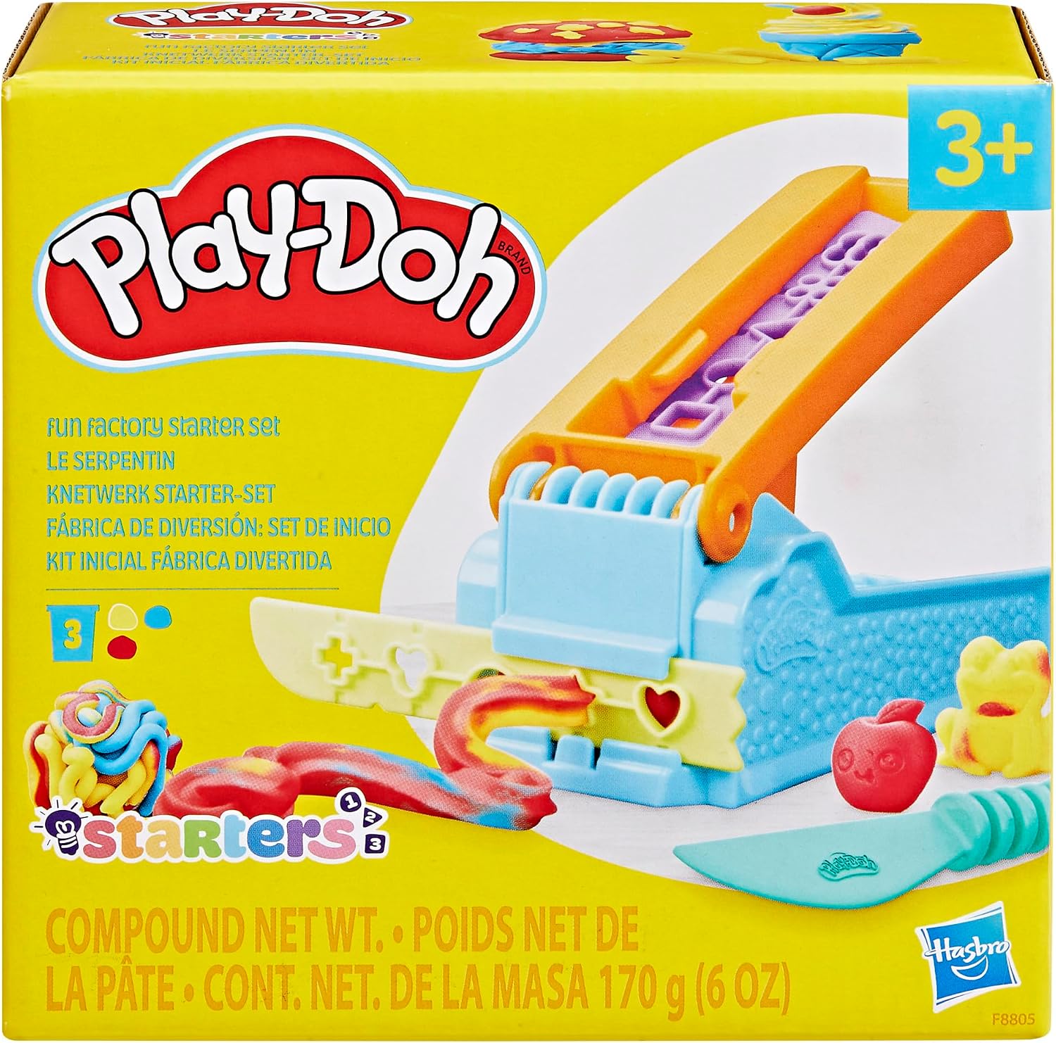 Detalle 2 de Play‑Doh Knetwerk Starter Set 3×56 g 🎨