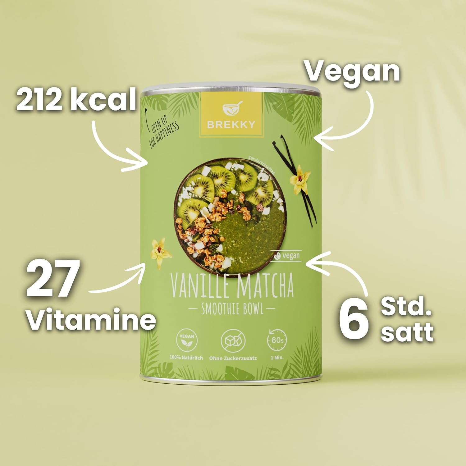 Thumbnail 3 de BREKKY Vanille Matcha Smoothie Bowl – vegan, 100% natürlich, ohne Zuckerzusatz