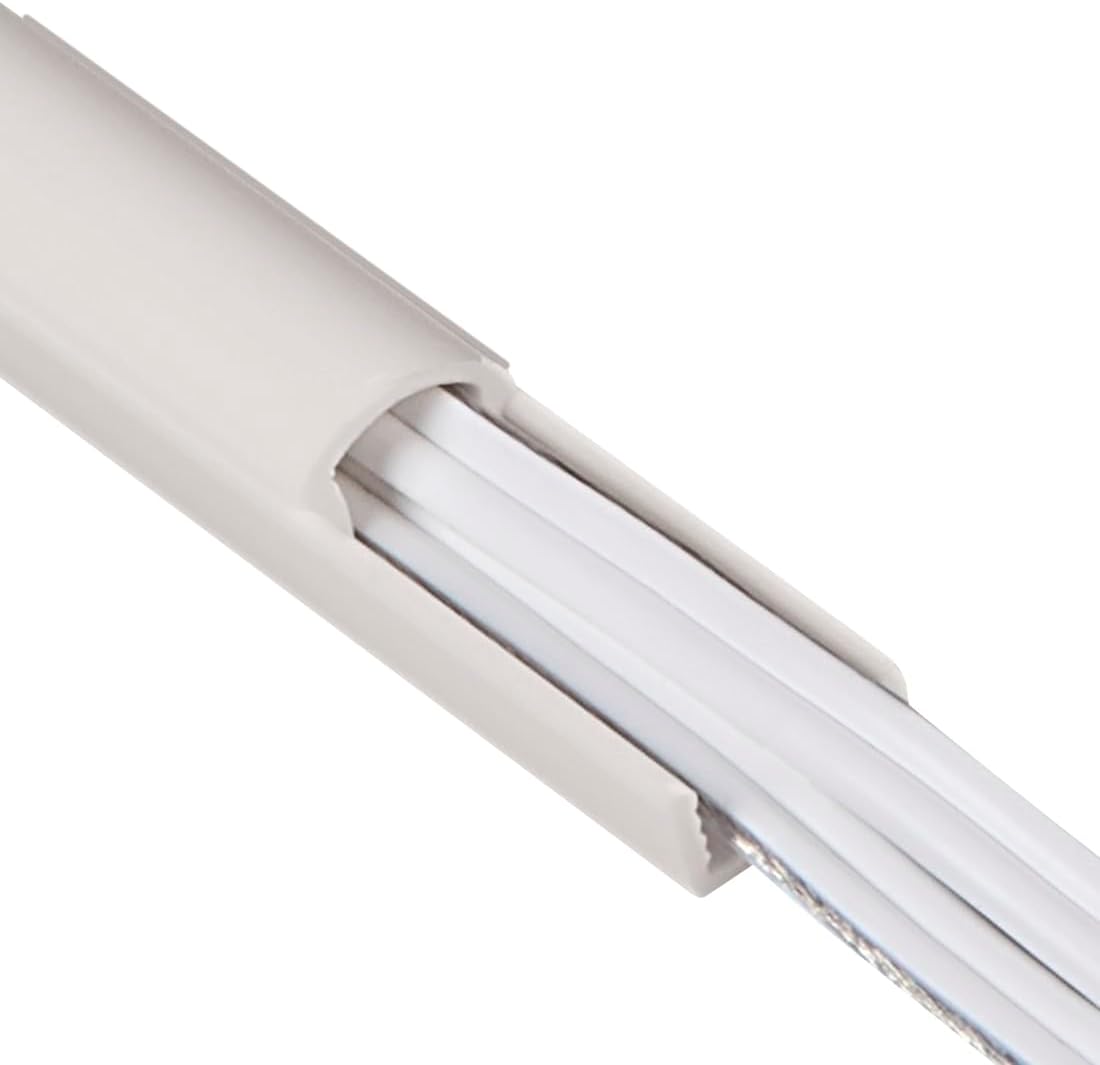 Thumbnail 3 de Hama Goulottes autocollantes blanches à 4 passe-câbles (1,1 x 1 x 100 cm) – canal décoratif pour protéger et cacher les câbles