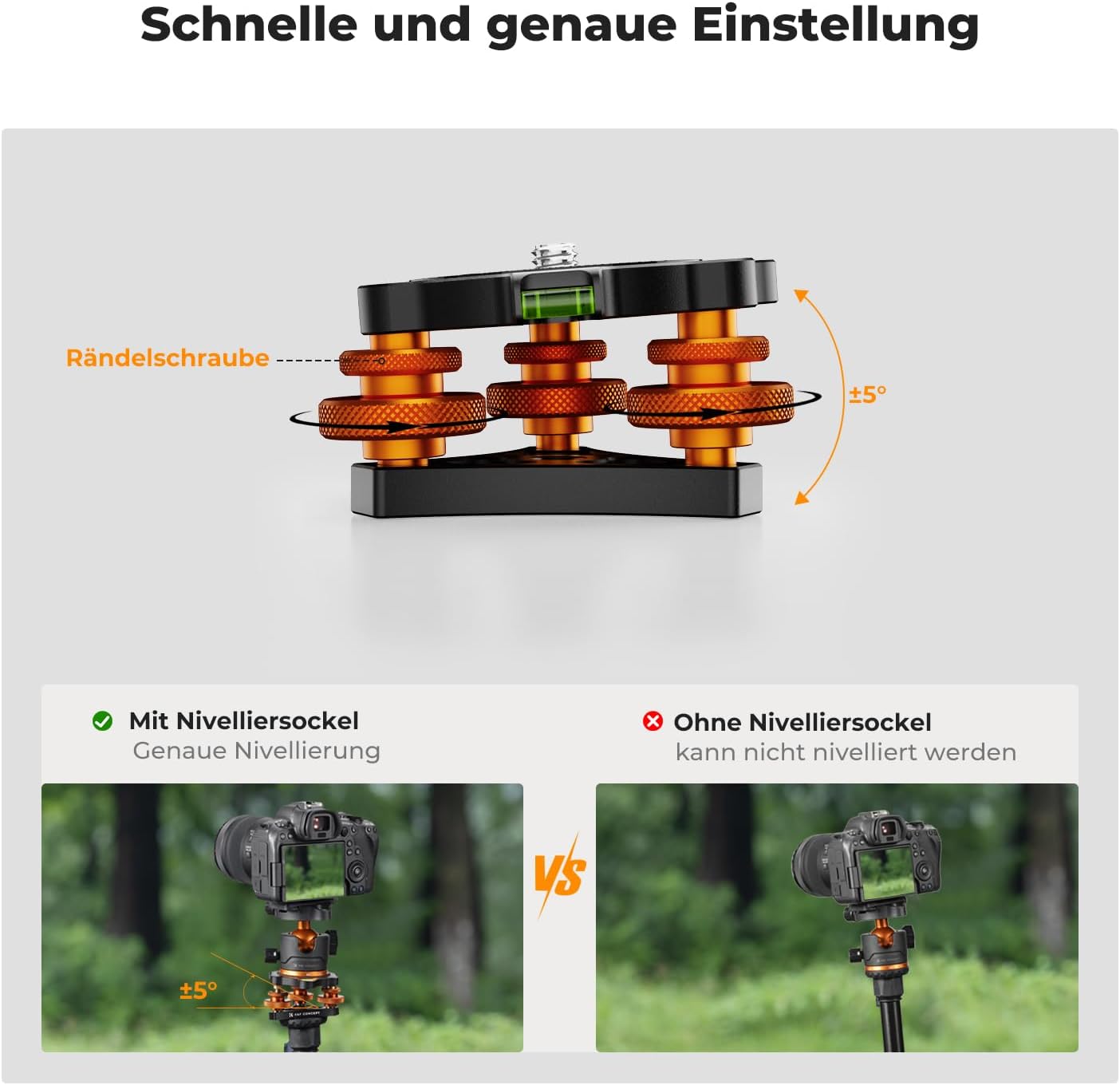 Thumbnail 2 de K&F CONCEPT Nivellierbasis 15 kg