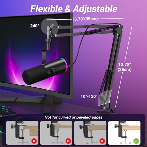 Thumbnail 7 de TONOR Dynamic Gaming Microphone XLR/USB Mic with AI Noise Cancellation
