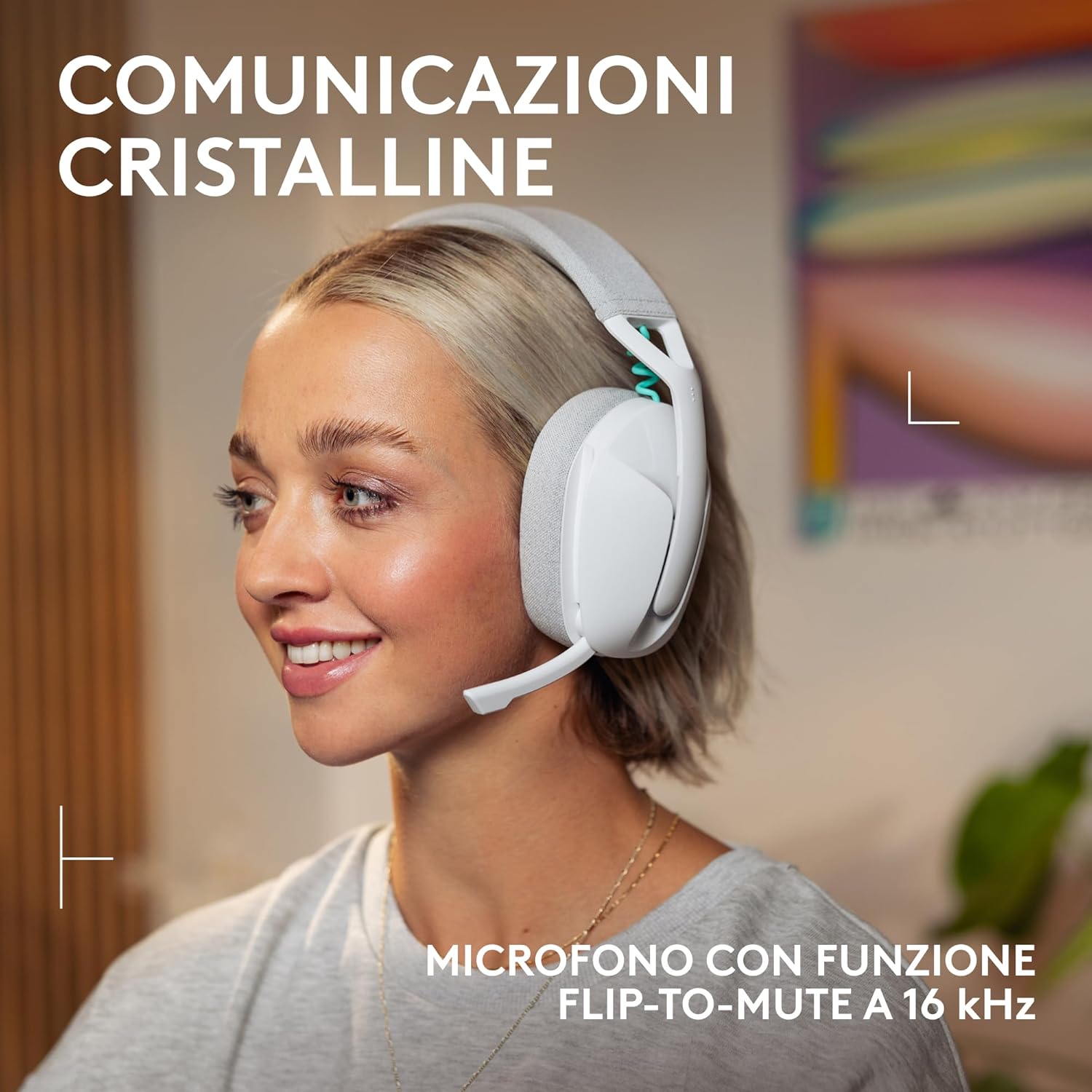 Detalle de Logitech G G321 LIGHTSPEED: cuffia gaming wireless con Bluetooth, comfort dinamico e audio dettagliato
