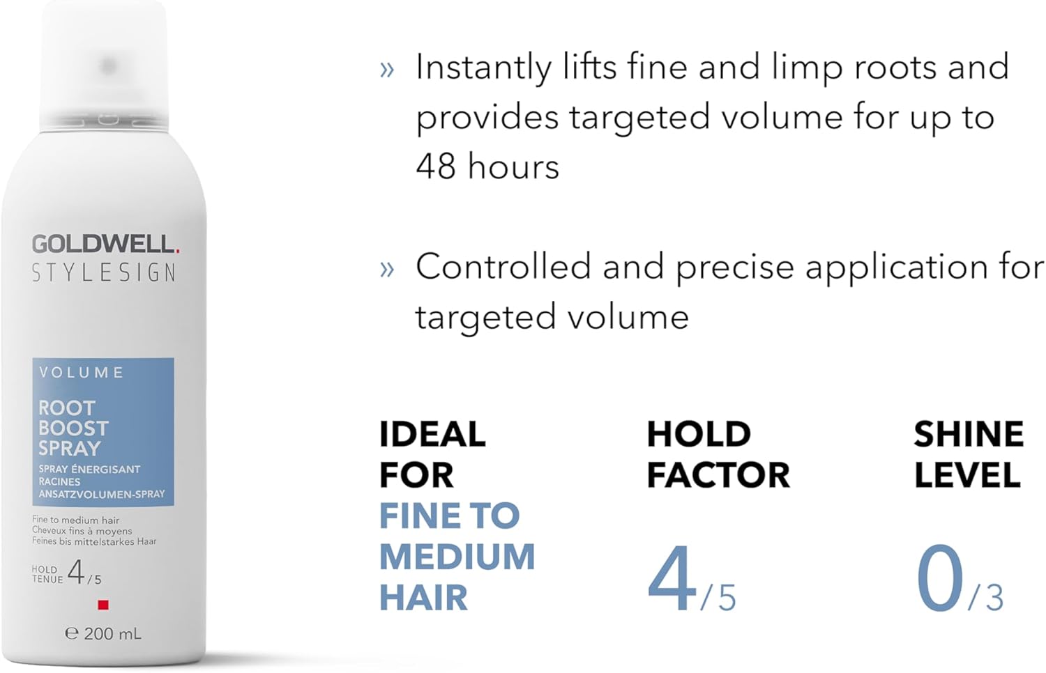 Detalle 2 de Goldwell StyleSign Root Boost Spray for Fine to Medium Hair – 200ml