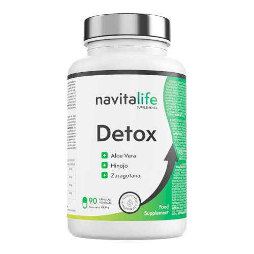 Detalle de Navitalife Supplements Detox adelgazante potente (Aloe vera e Hinojo) en cápsulas