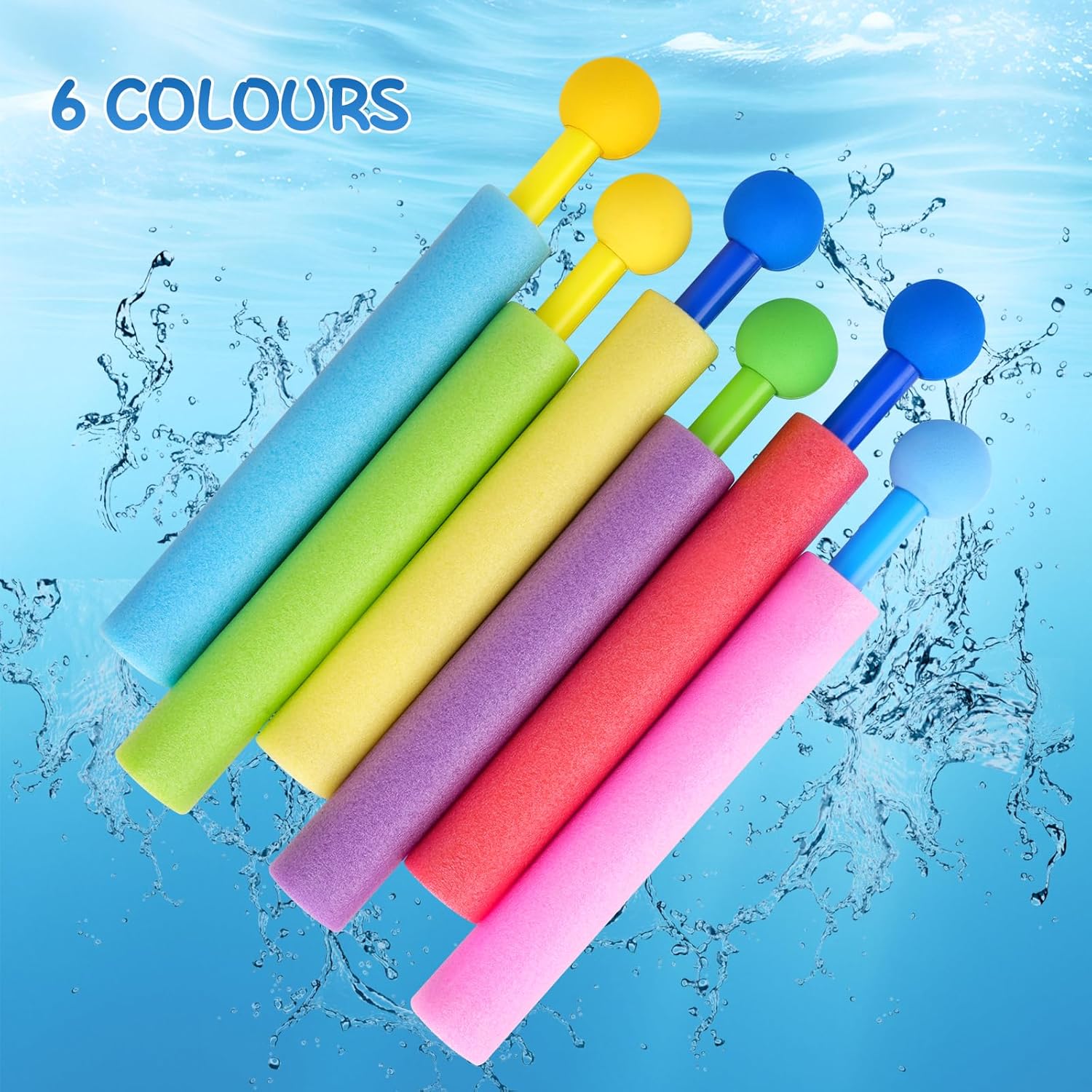 Thumbnail 3 de JOYSINTOY Water Guns for Kids – 6 Pack Foam Water Blasters for Outdoor Fun