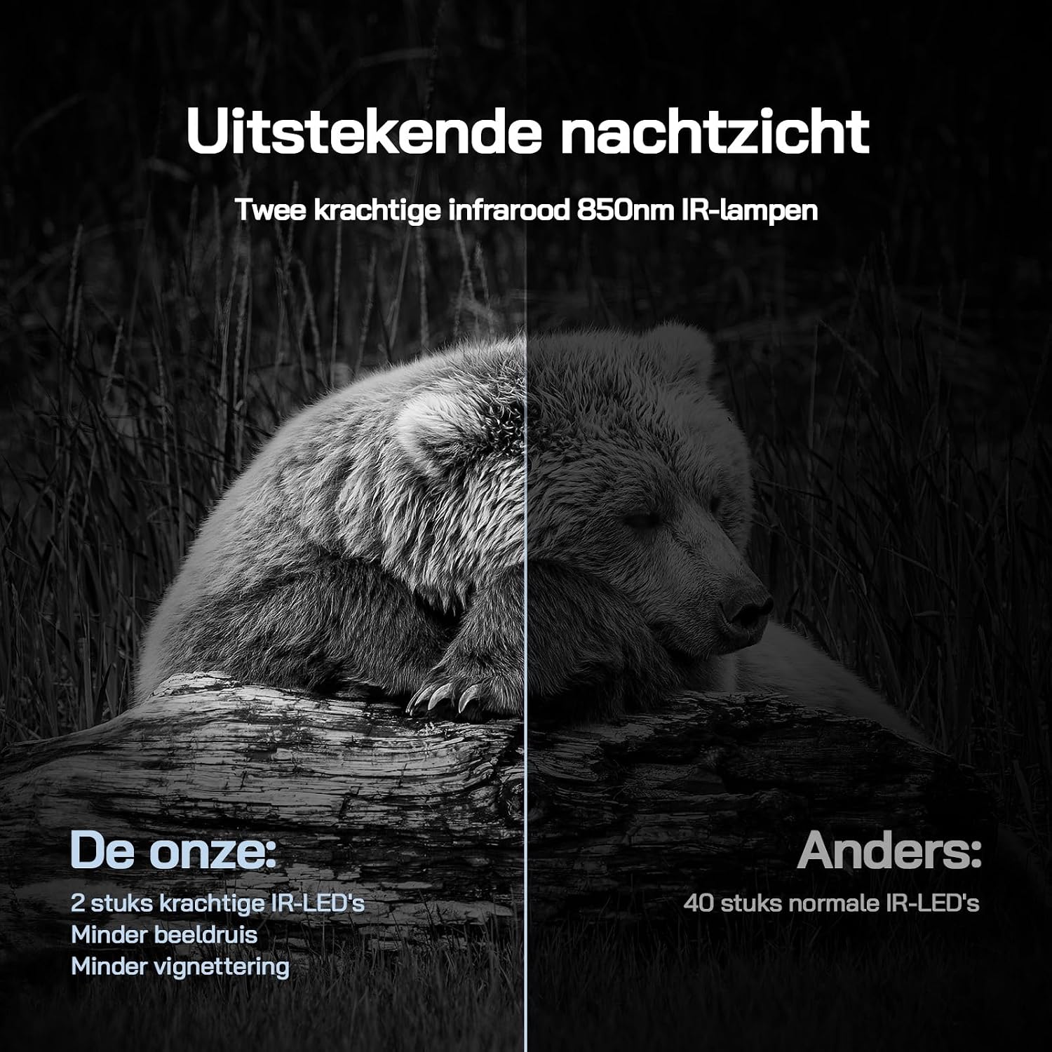 Detalle 2 de WOLFANG WT03 wildcamera met zonnepaneel, 4K-video en 68MP-foto’s