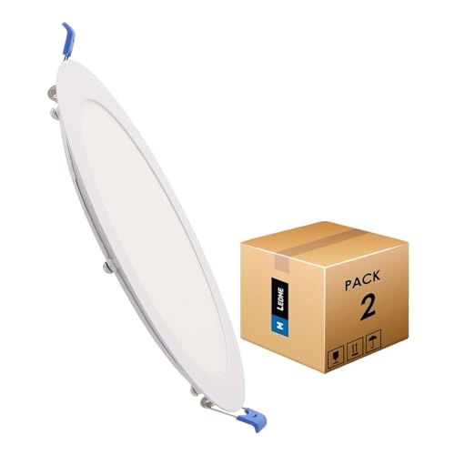 Detalle de M Ledme Pack 2 Downlight LED 220 mm 20W 2000 lm – Panel Extraplano, 4500K, IP20, Driver incluido