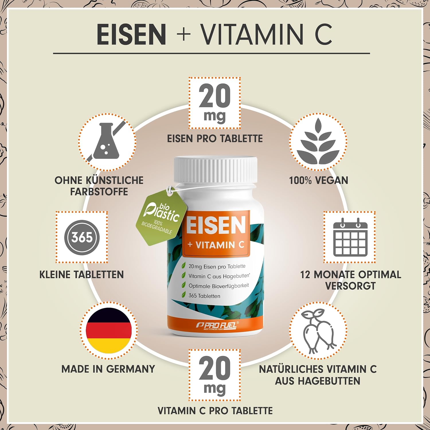 Thumbnail 1 de Eisentabletten hochdosiert 365× 20 mg 💊