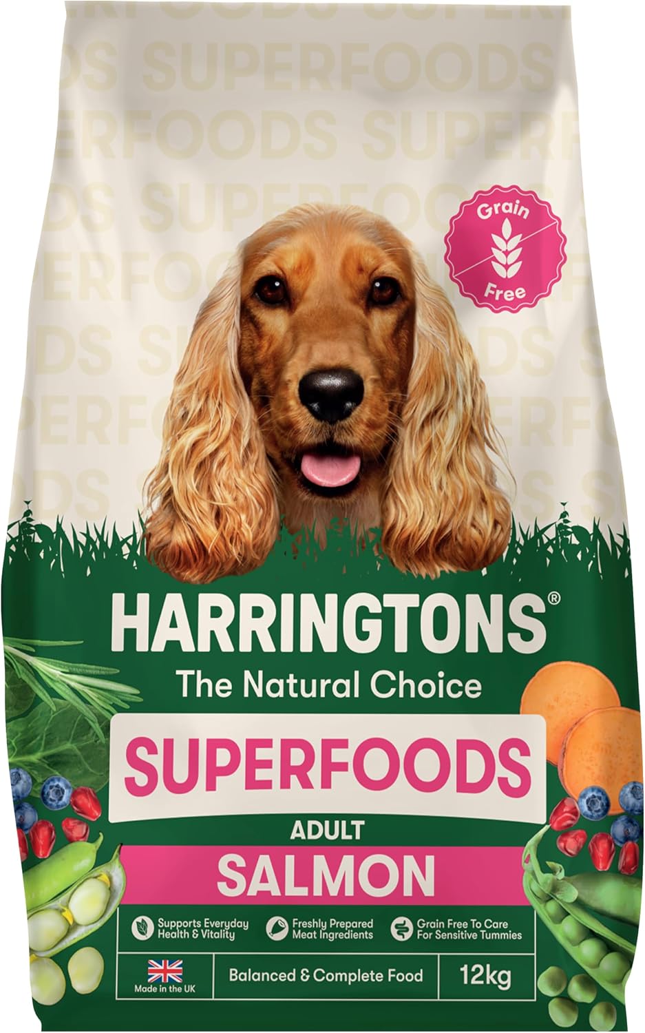 Detalle de Harringtons Superfoods Dry Adult Dog Food Salmon & Veg 12kg