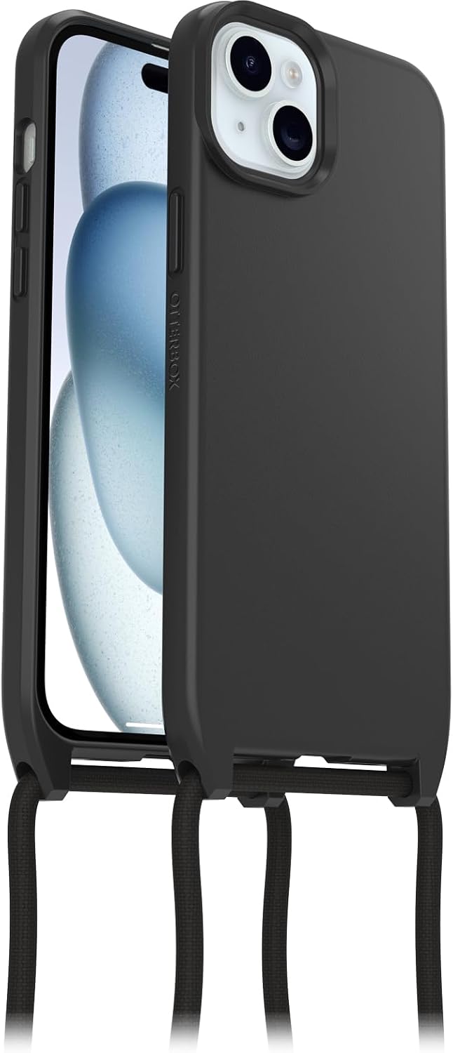 Detalle de OtterBox Cover React Necklace con MagSafe per iPhone 15 Plus / 14 Plus – Ultra sottile e resistente, con cordino intercambiabile