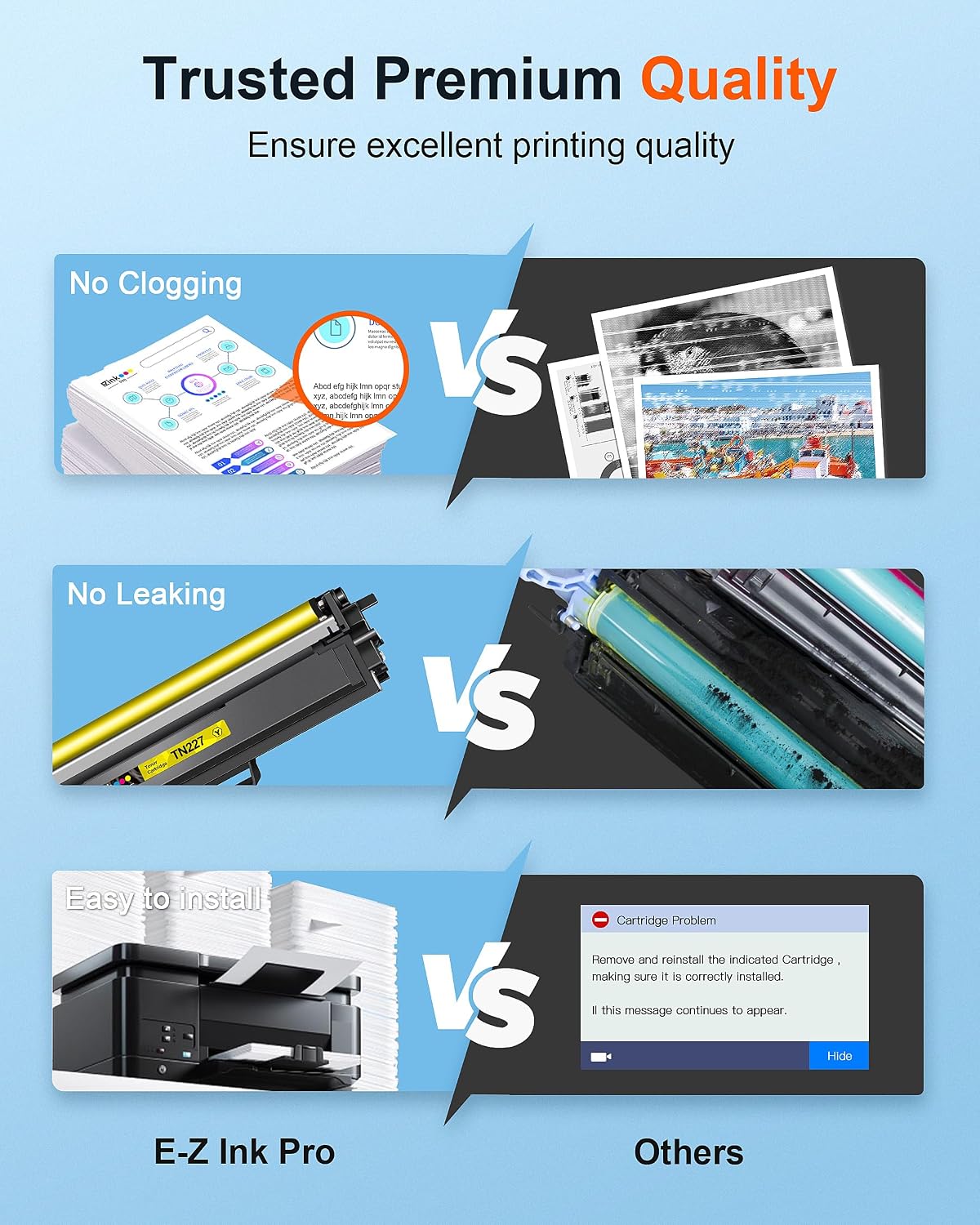 Detalle 1 de E-Z Ink Pro TN227 TN223 Compatible Toner Cartridge 5-Pack for Brother