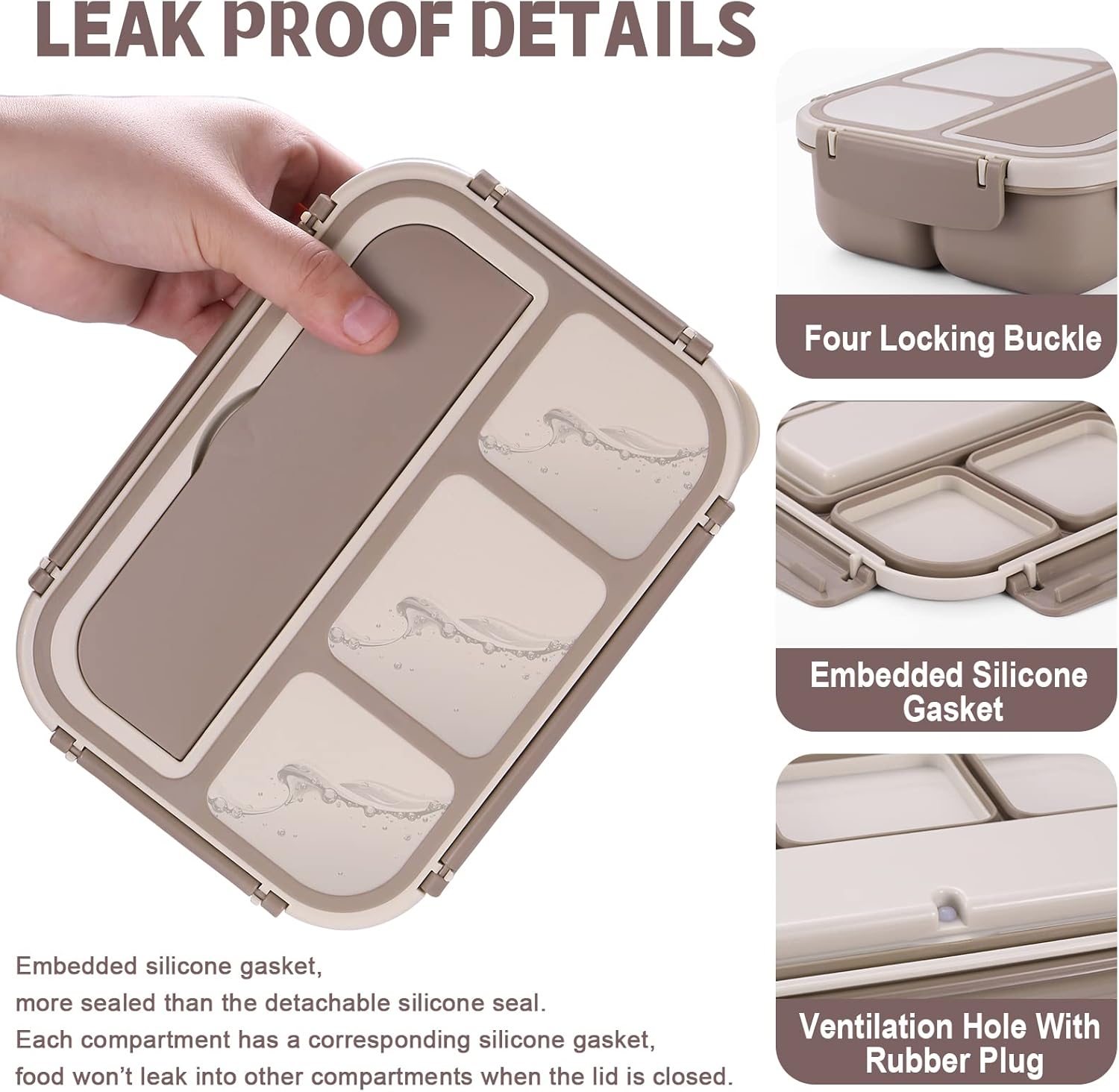 Detalle 2 de Bento Box with 4 Compartments 🥣
