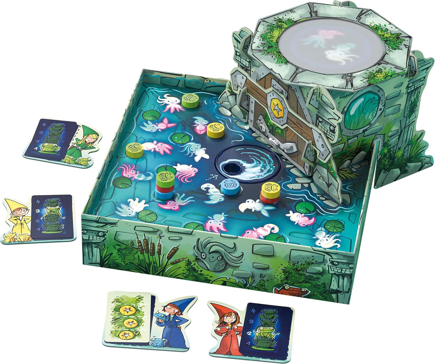 Detalle 2 de Schmidt Spiele 40815 „Der geheimnisvolle Brunnen“ (Drei Magier) – Kinderspiel ab 5 Jahren
