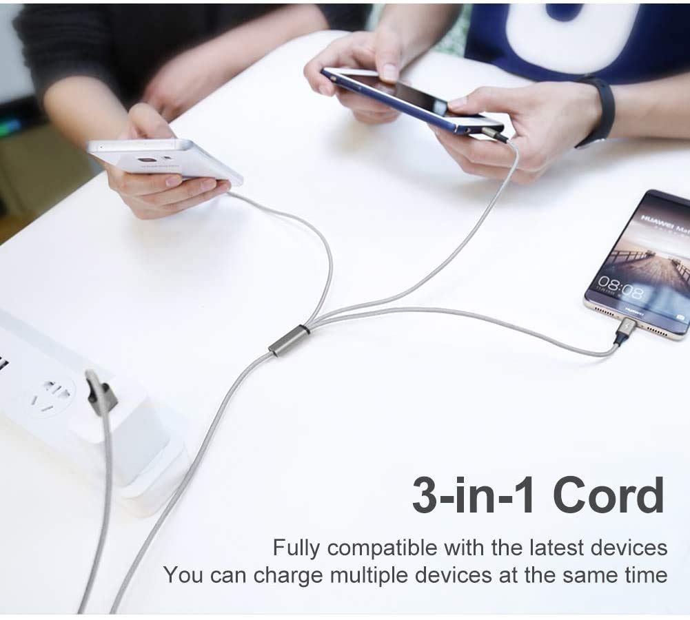 Thumbnail 5 de Multi USB Charging Cable 3A 4FT, 3‑in‑1 Charging Cable 🔌