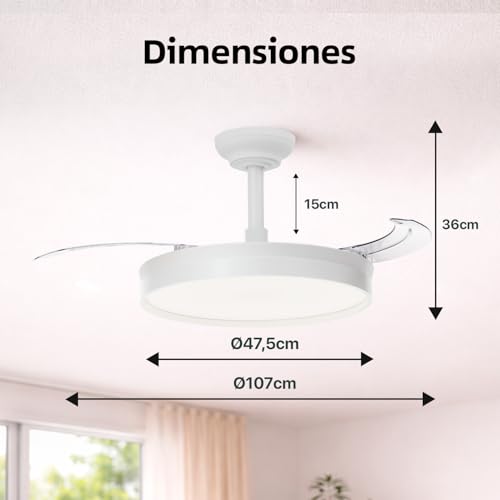 Thumbnail 2 de LEDUNI Ventilador con Luz 72W