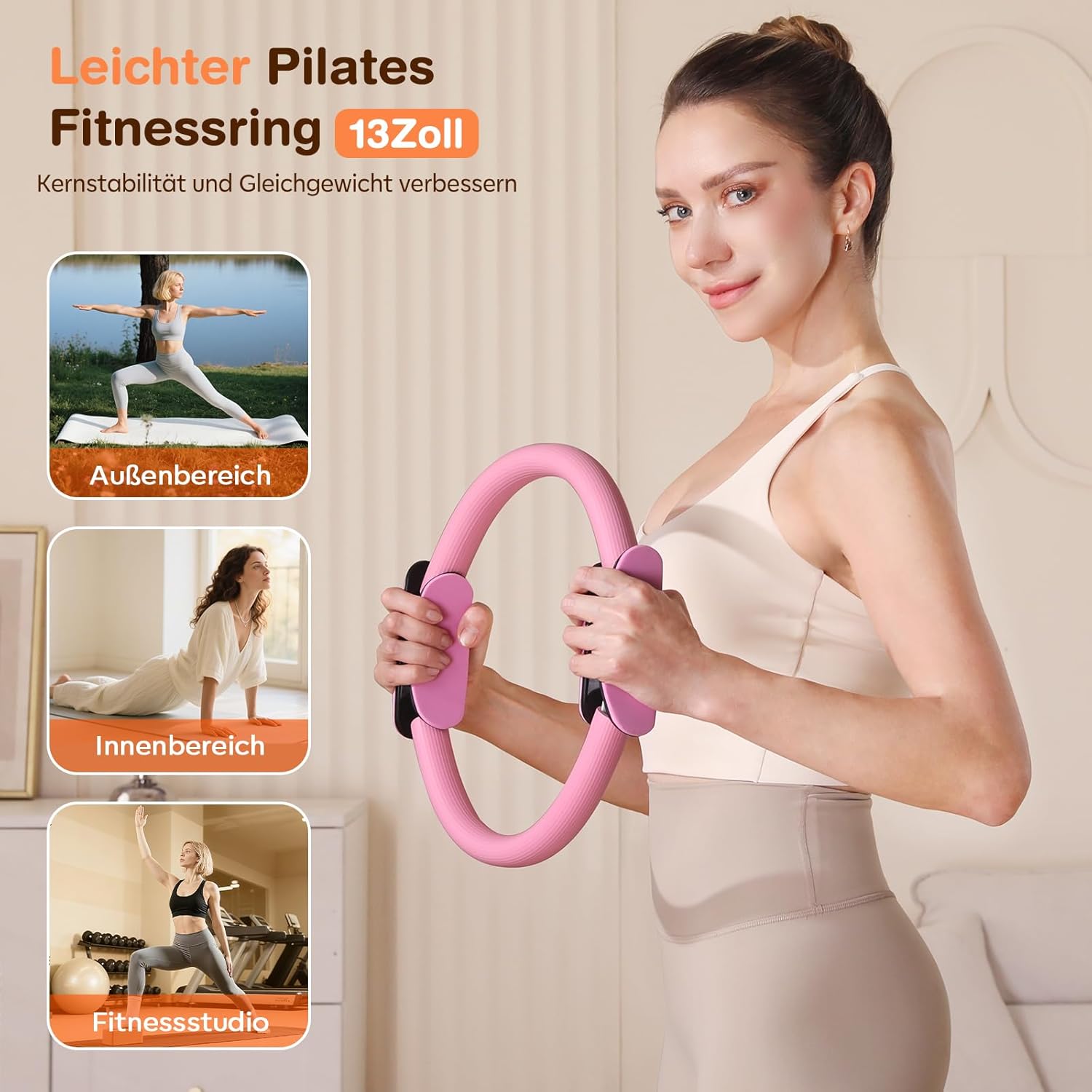 Thumbnail 1 de Vanlgs Pilates Kit 13-teiliges Home-Workout-Set mit Pilates-Ring, Ball & Widerstandsbändern (für Anfänger)