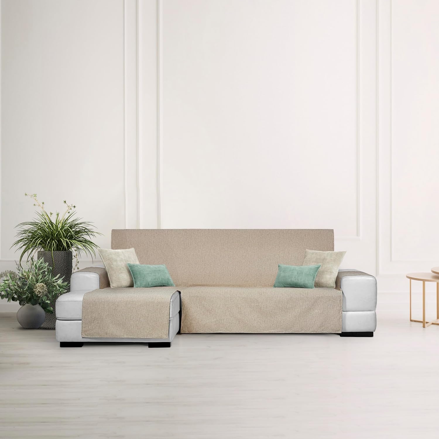 Thumbnail 2 de Eysa Genna Funda de sofá antimanchas Chaise Longue Beige