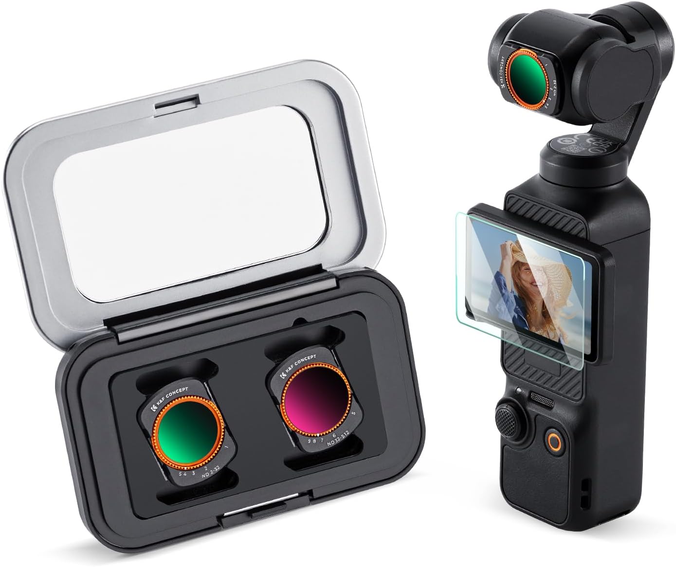 Thumbnail 6 de K&F CONCEPT HD CPL + ND16/ND64/ND256 Filter Kit for DJI Osmo Pocket 3 Creator Combo