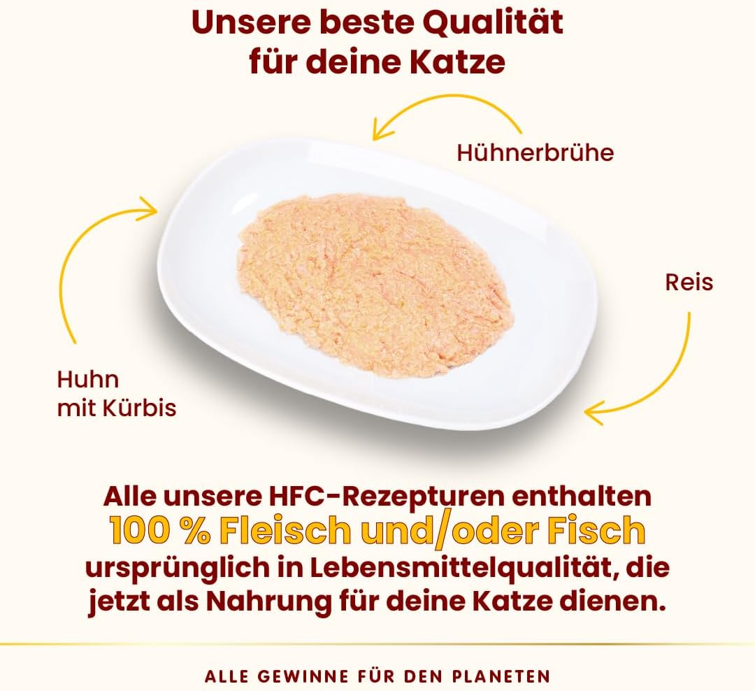 Thumbnail 2 de Almo Nature HFC Mousse Nassfutter für Katzen – Huhn mit Kürbis, 24 x 70 g (1,68 kg)