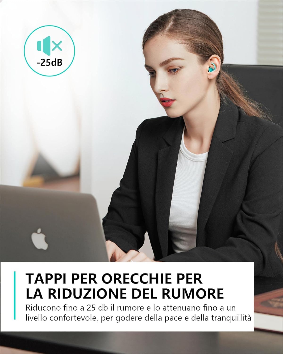 Detalle 2 de SUPCEAT Silicone tappi per orecchie 2 paia riutilizzabili