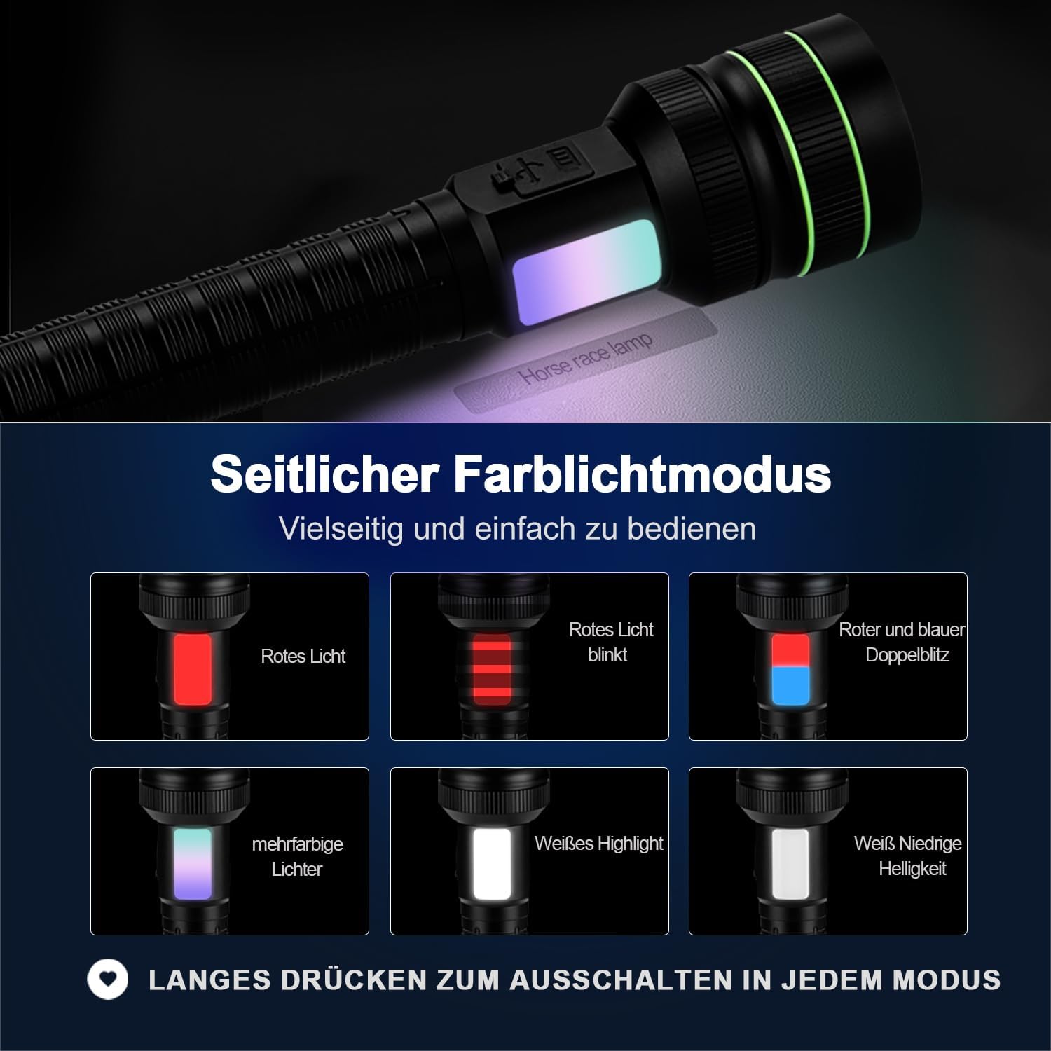 Thumbnail 2 de KZK wiederaufladbare Taschenlampe D6 (990.000 Lumen), USB-aufladbar, zoombar, IP67 – für Outdoor & Notfälle